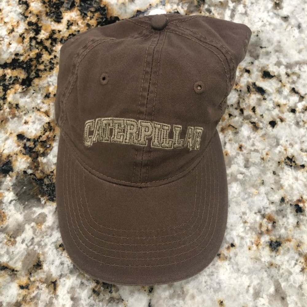 Caterpillar Dark Brown Cotton Cap